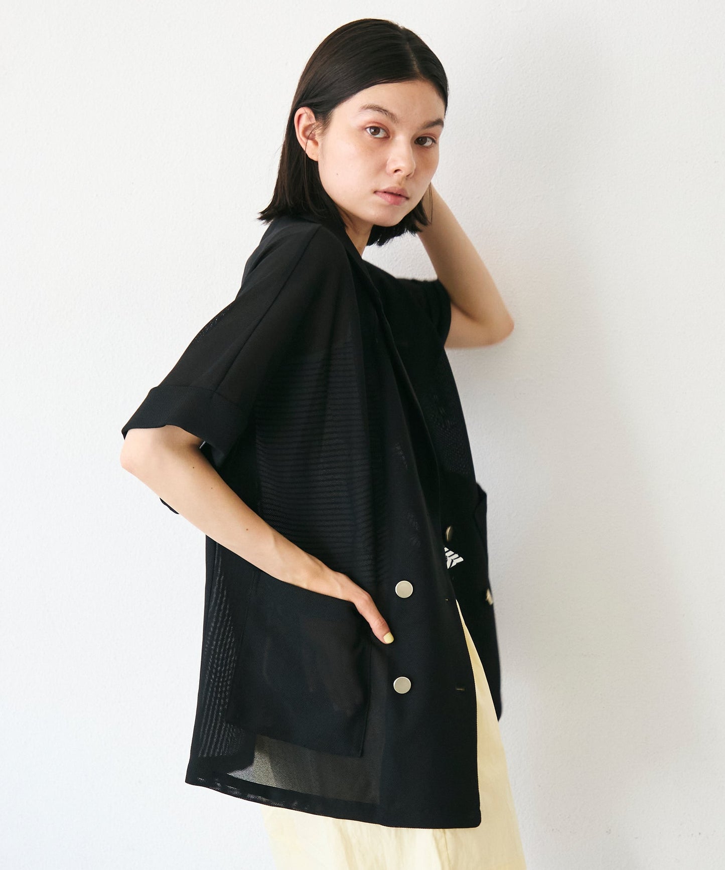 メッシュフレンチテーラージャケット