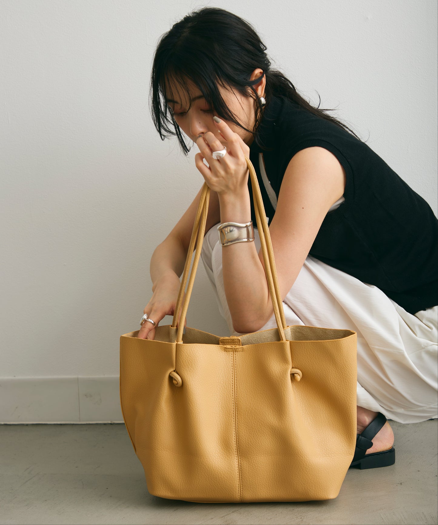 ノットストリングポーチ付きショルダーBAG