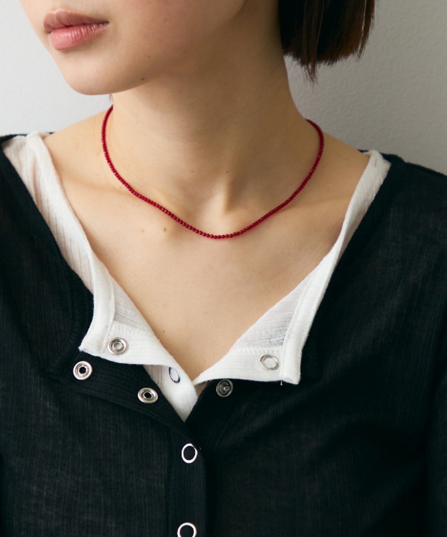 キラキラミニビーズネックレス