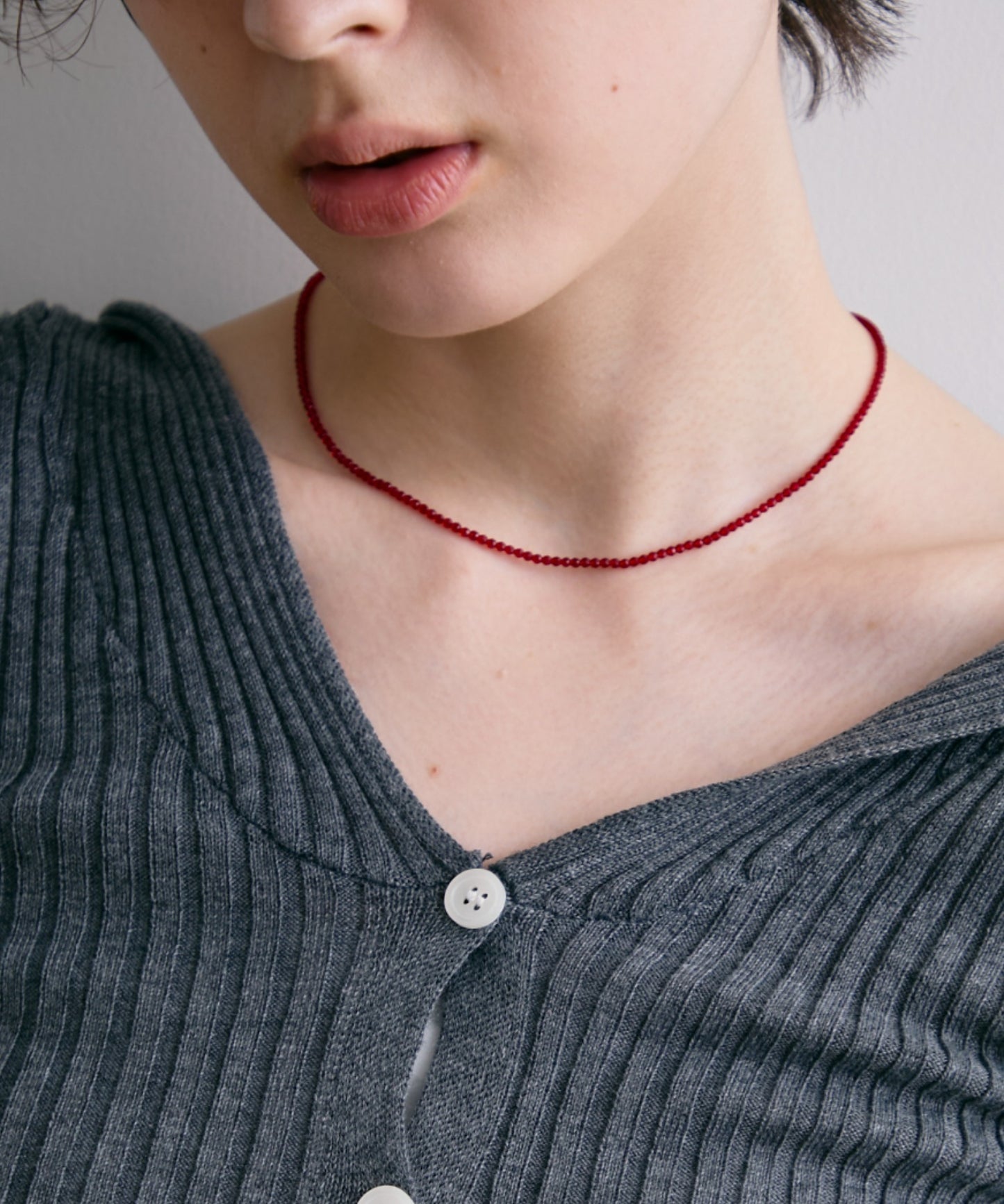 キラキラミニビーズネックレス