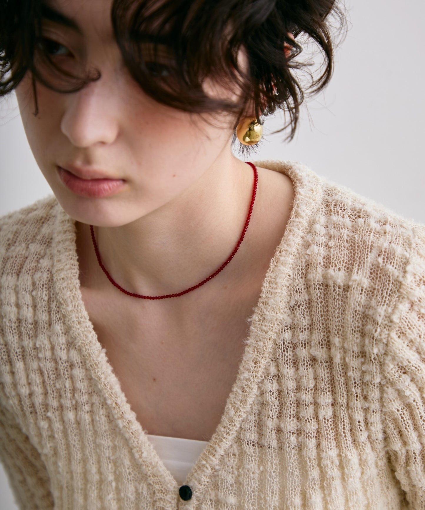 キラキラミニビーズネックレス