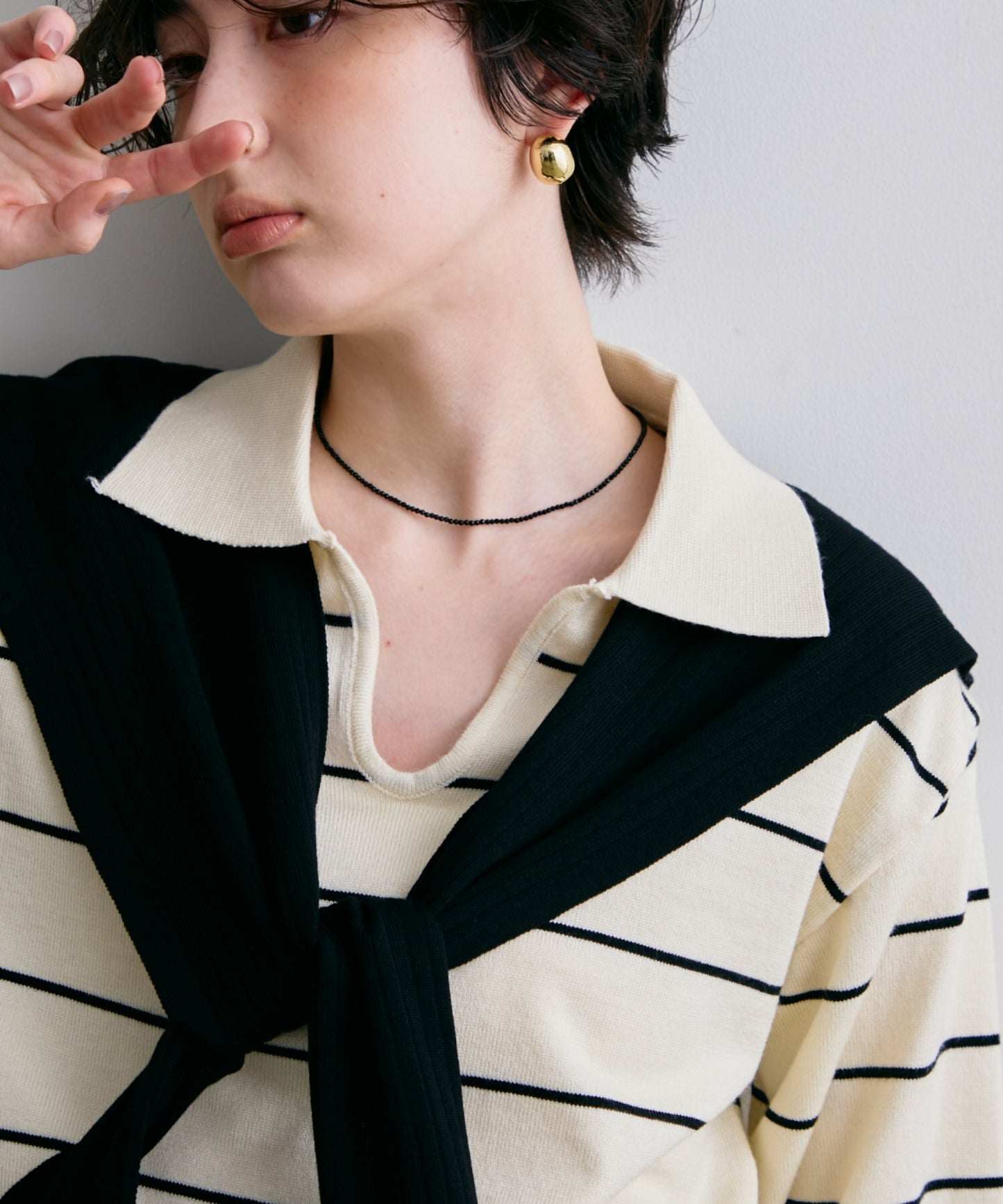 キラキラミニビーズネックレス