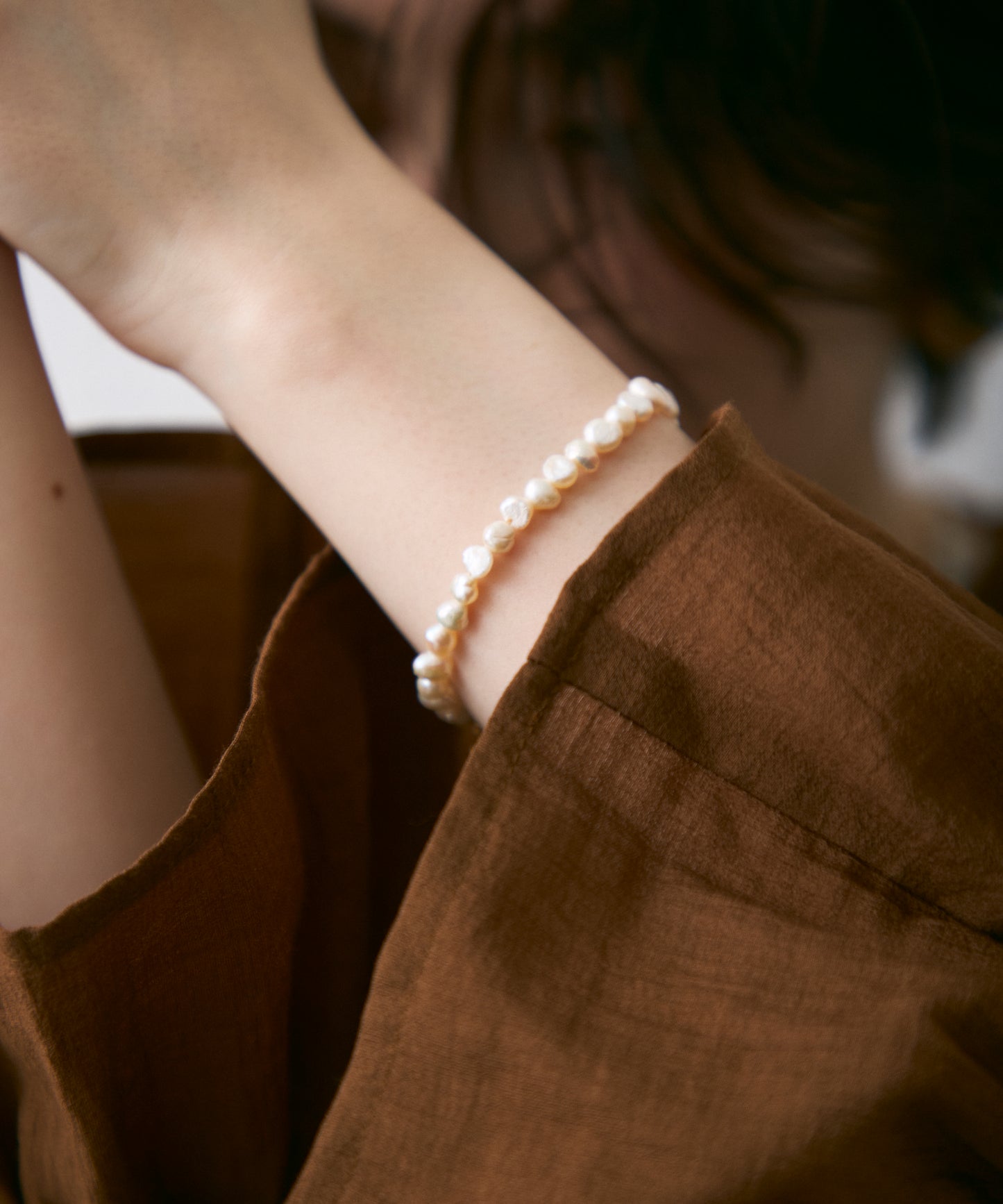 淡水パールブレスレット