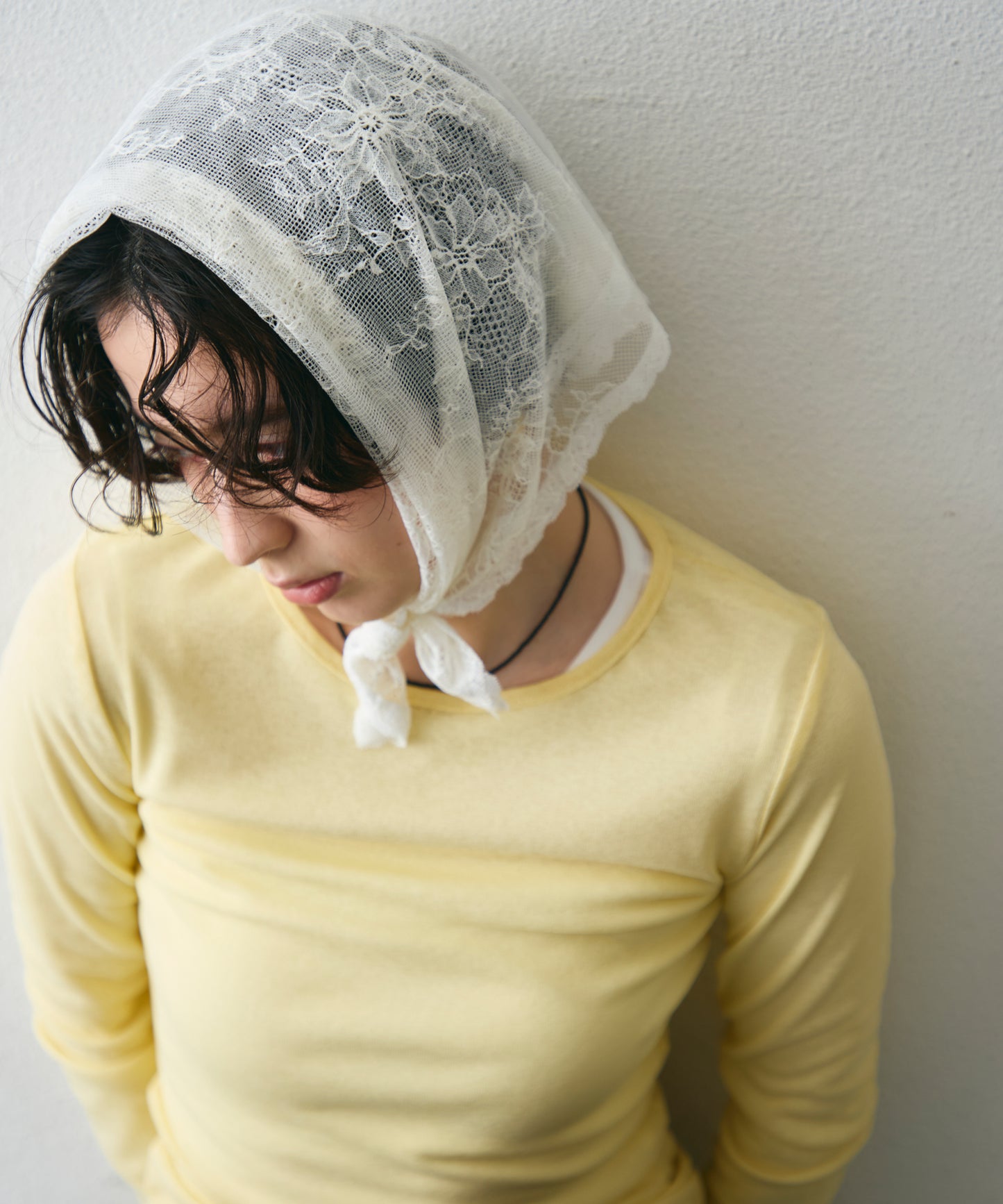 チュールレーススクエアスカーフ