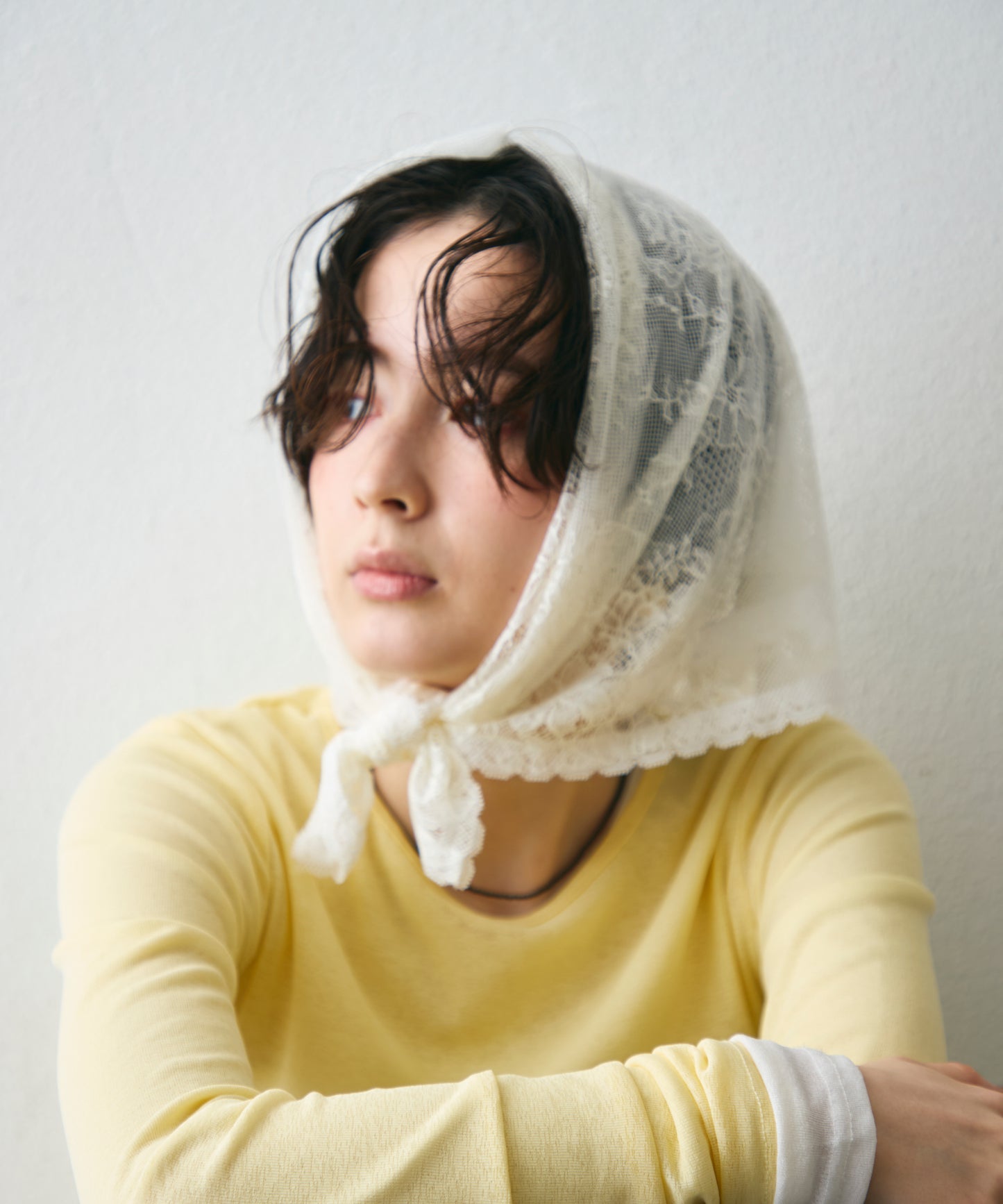 チュールレーススクエアスカーフ