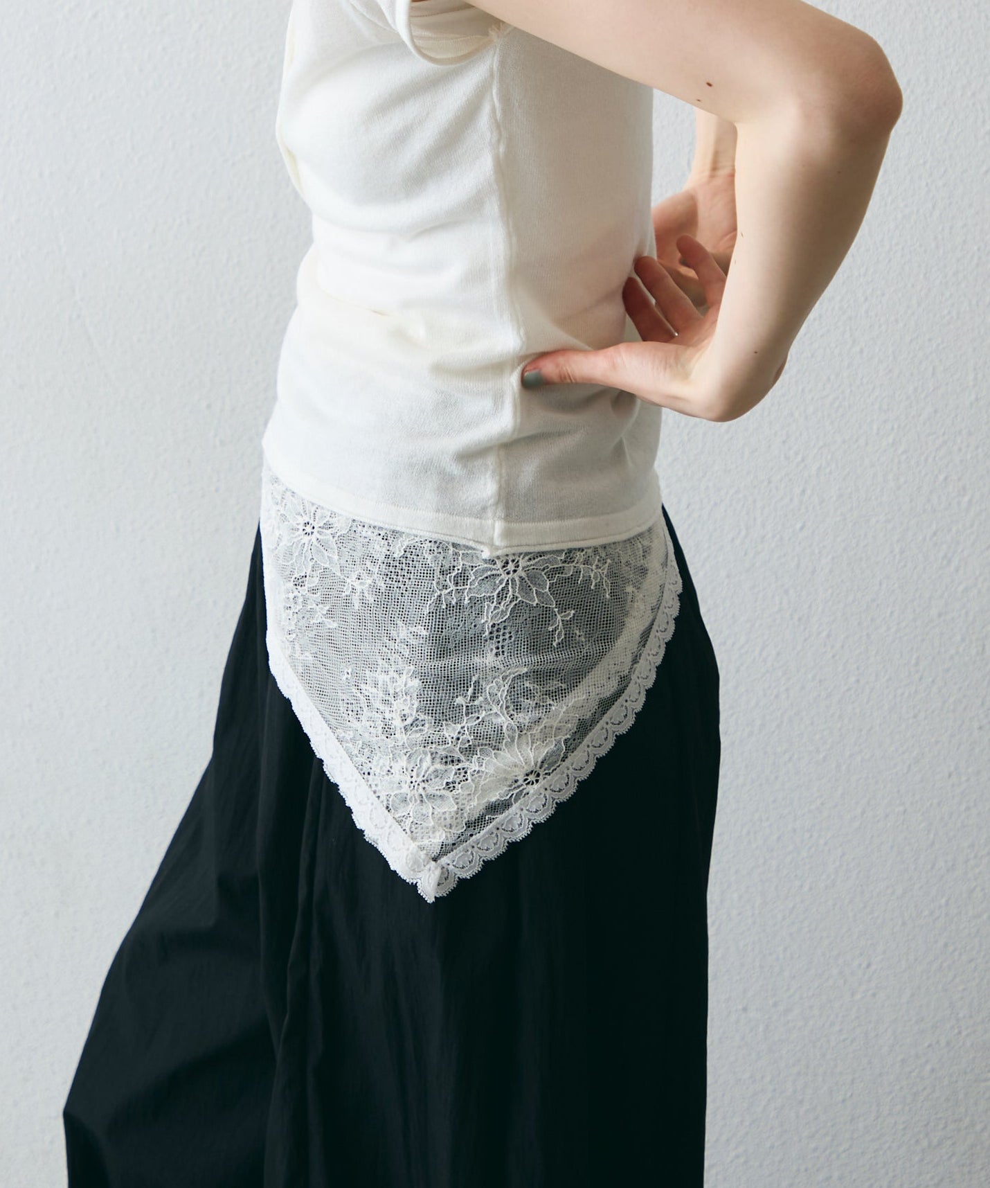 チュールレーススクエアスカーフ