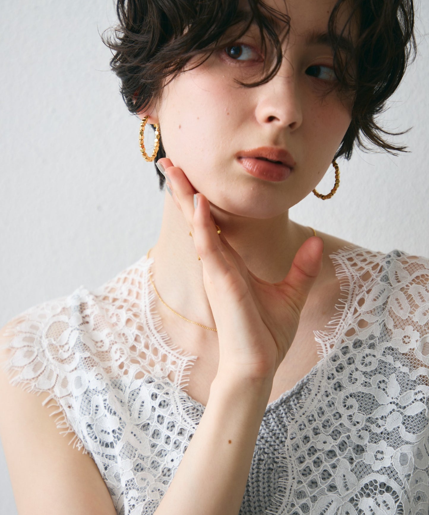 キラキラフープピアス