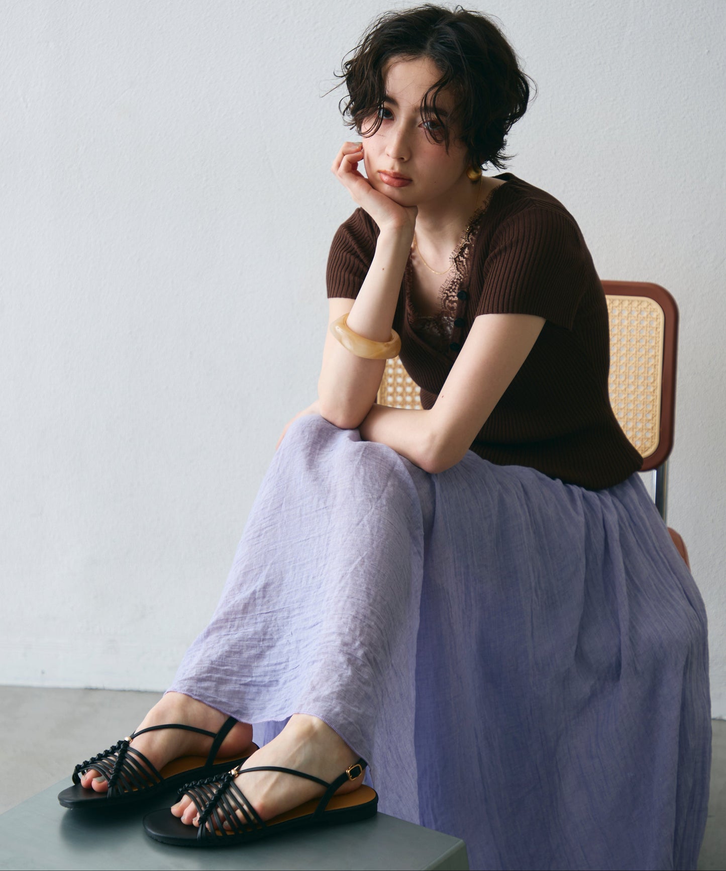 メッシュストラップサンダル