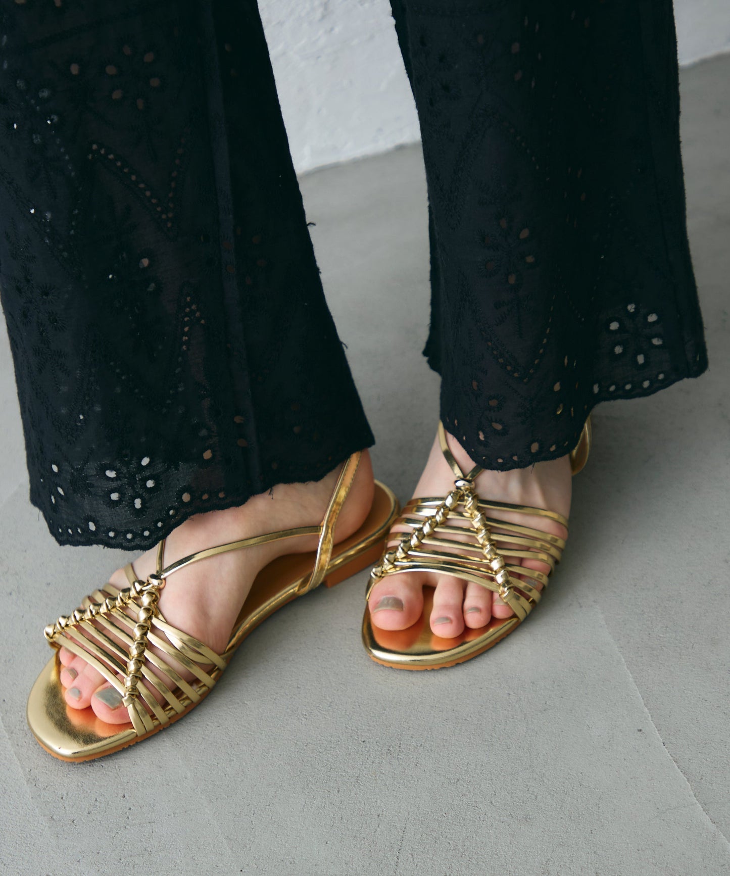 メッシュストラップサンダル