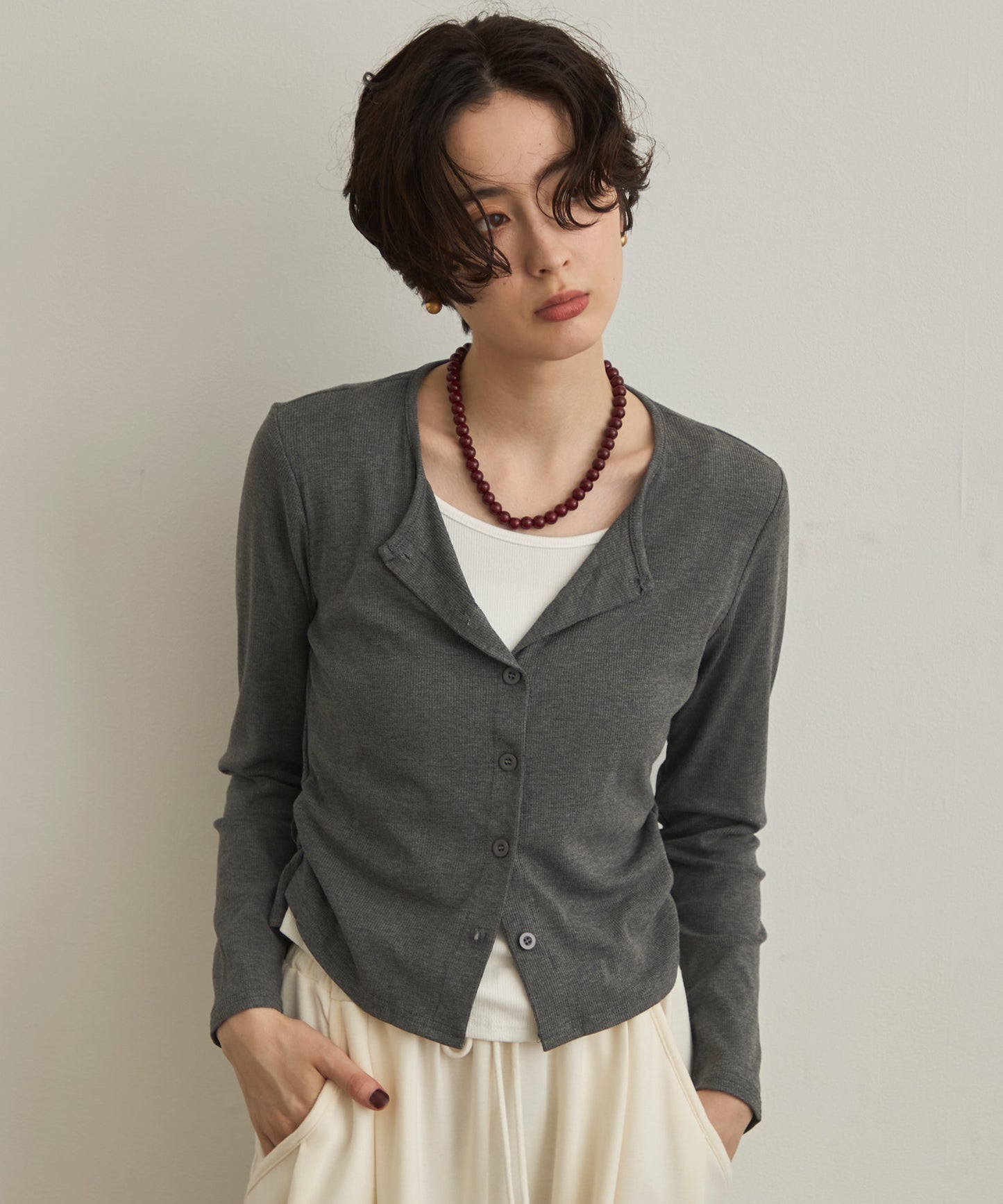 レイヤードライクテレコカットソー