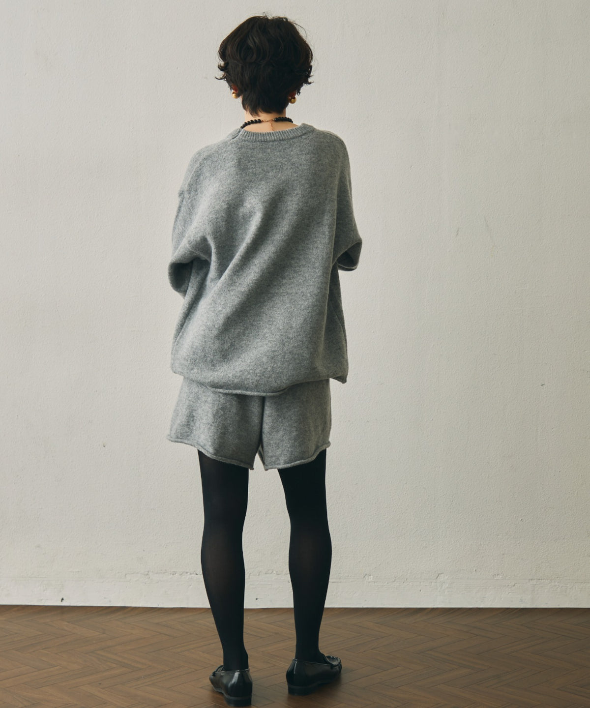 スウェットライクニットセットアップ