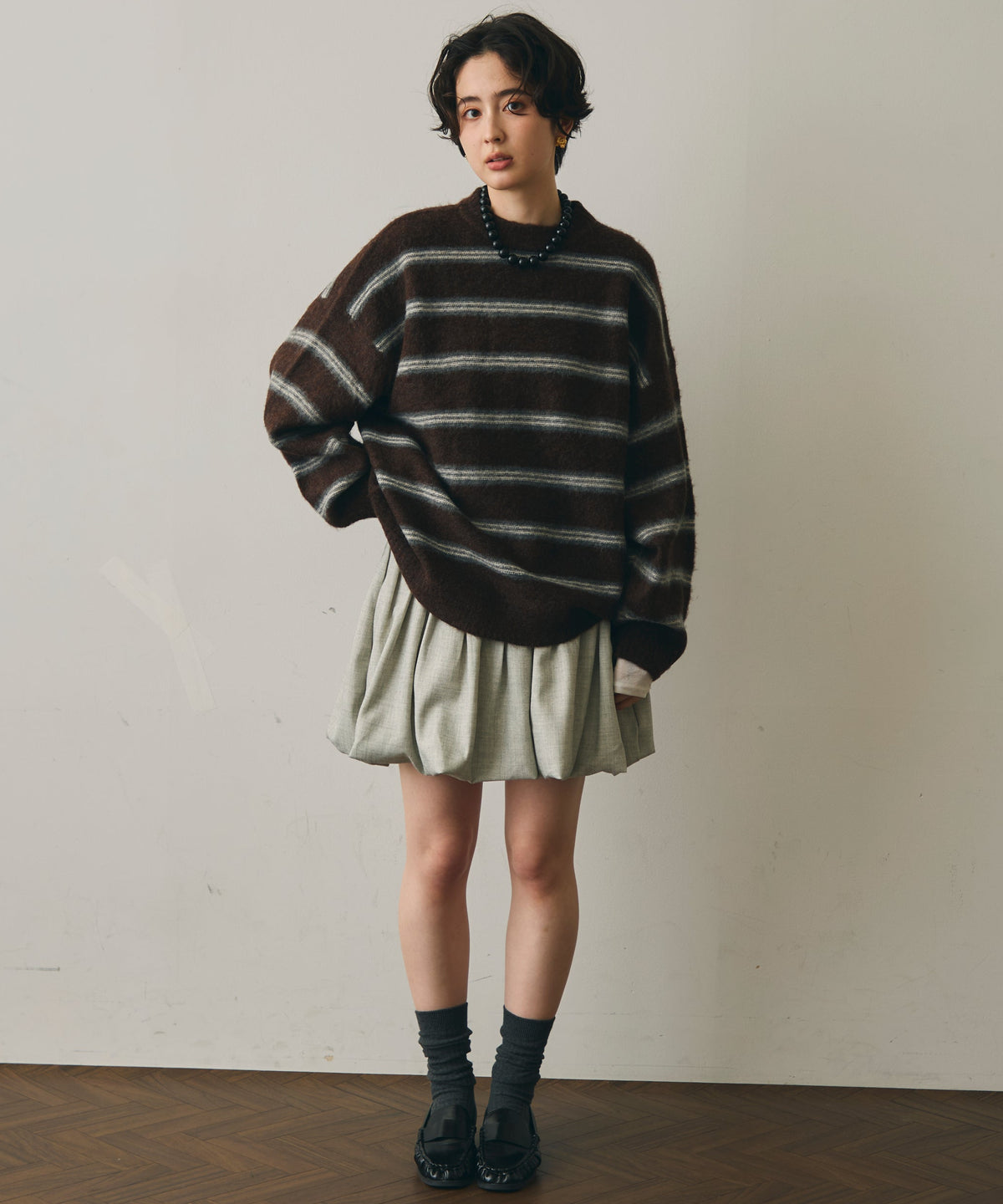 タックバルーンミニスカート