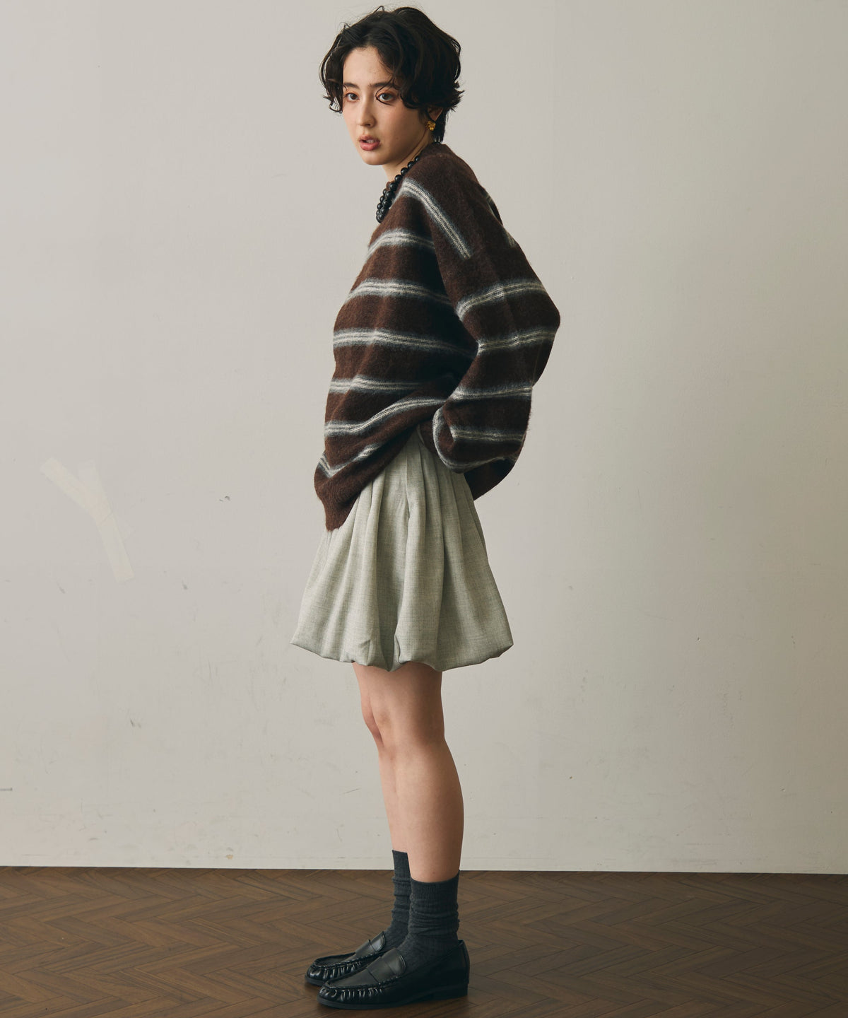 タックバルーンミニスカート