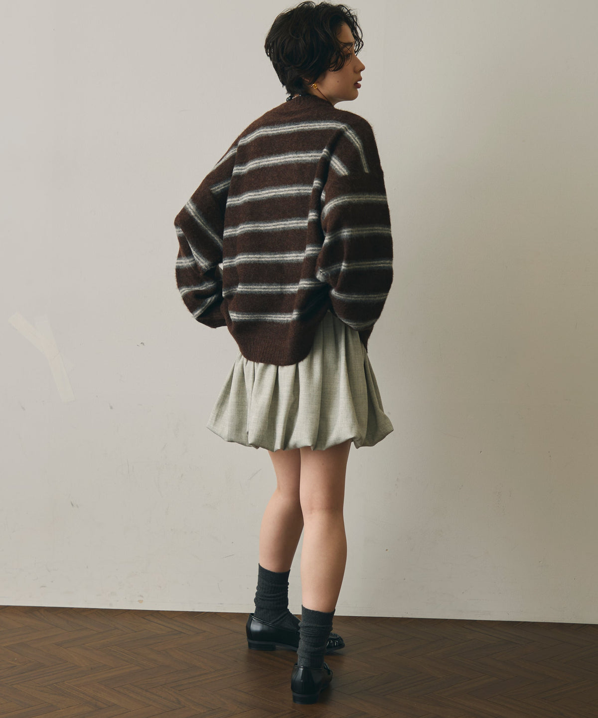 タックバルーンミニスカート