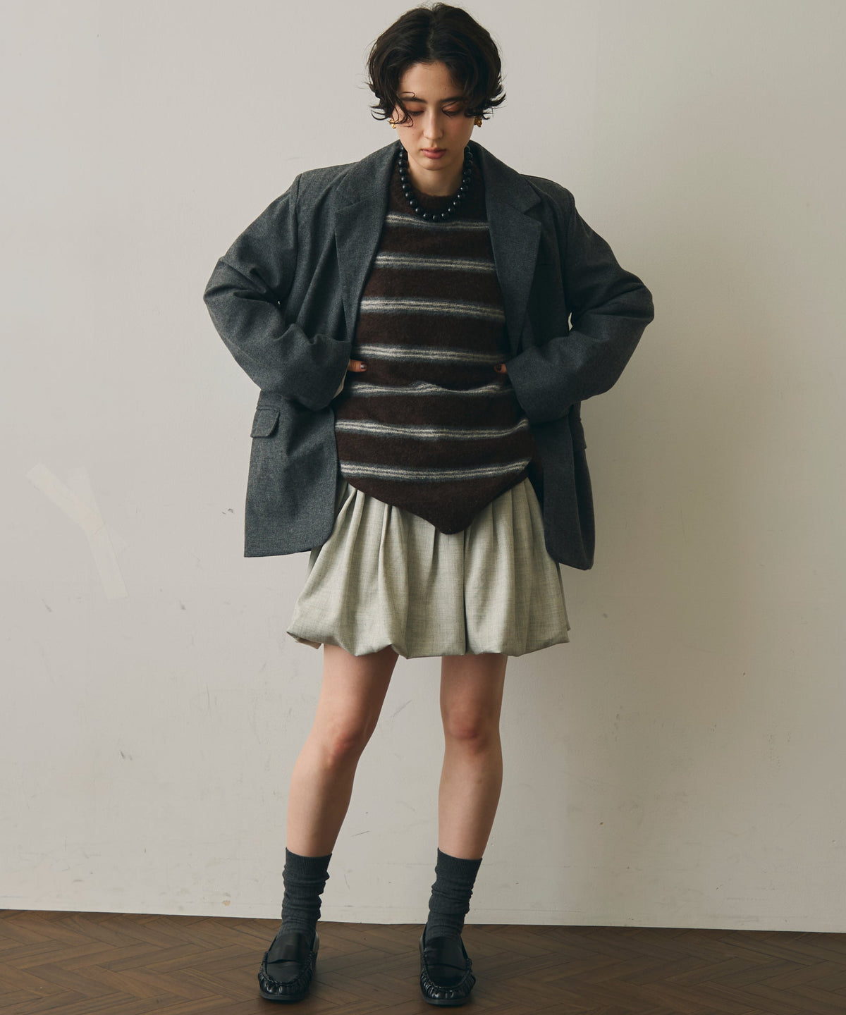 タックバルーンミニスカート