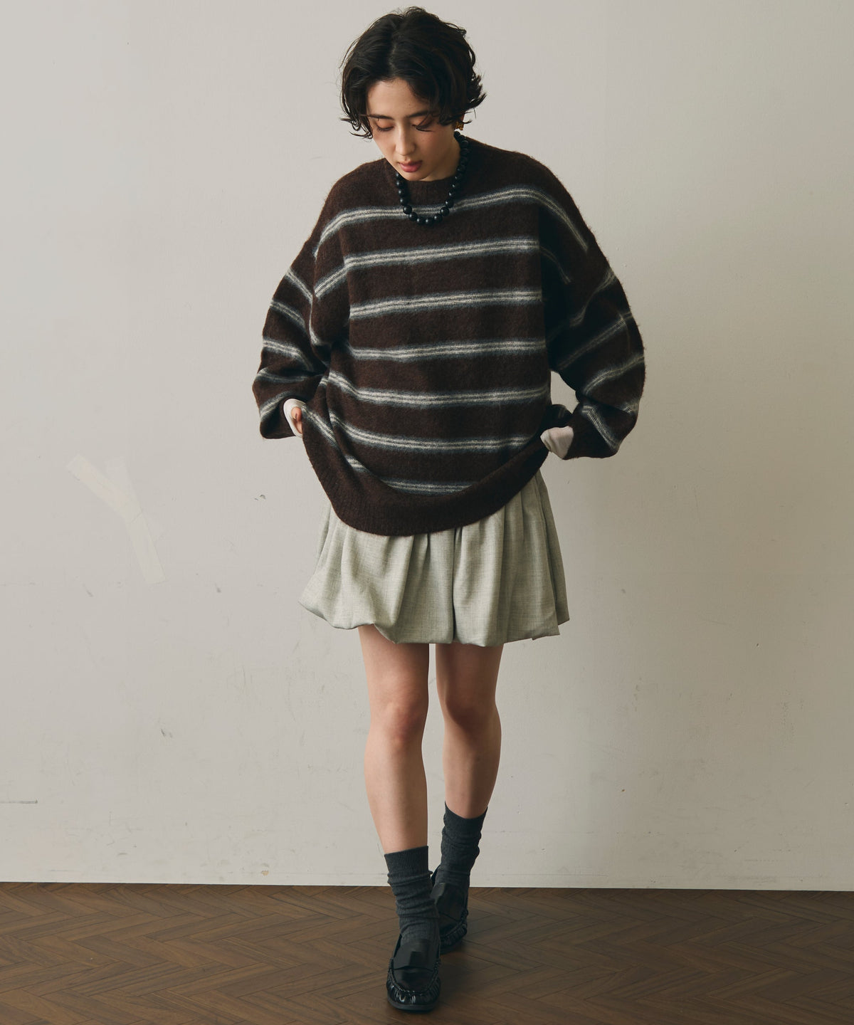 タックバルーンミニスカート