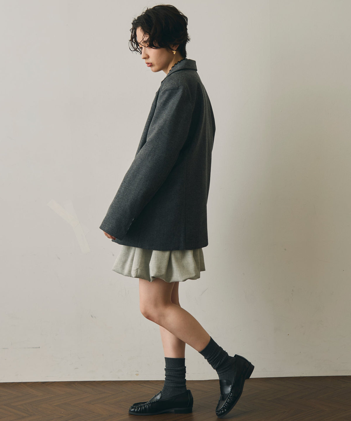 タックバルーンミニスカート