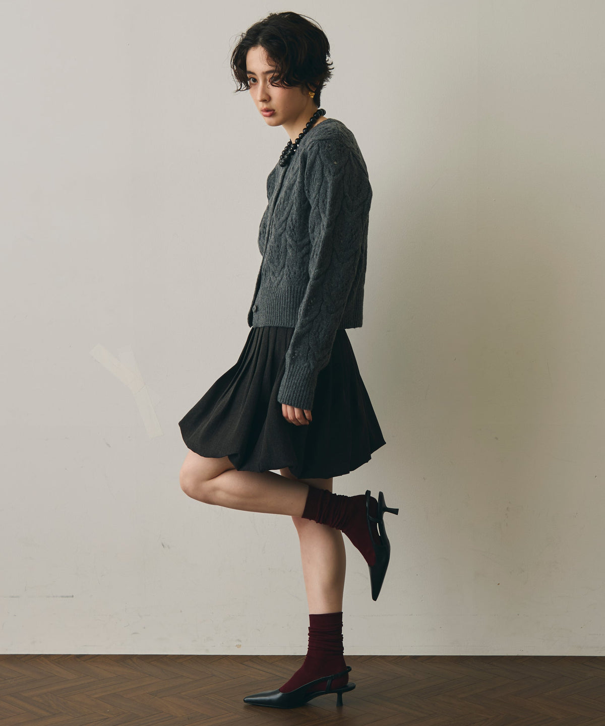 タックバルーンミニスカート