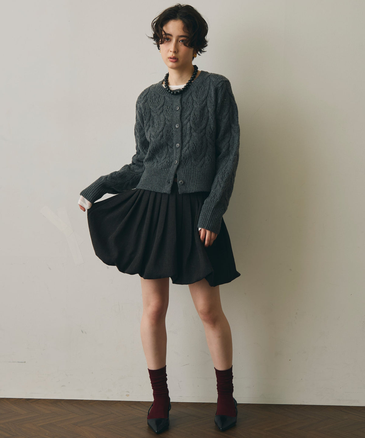タックバルーンミニスカート