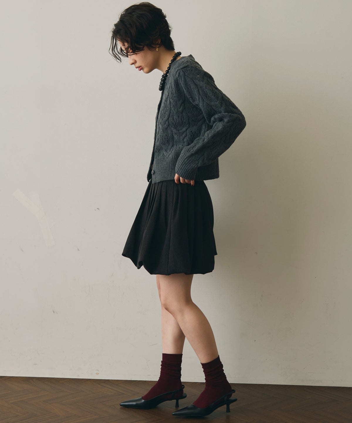 タックバルーンミニスカート
