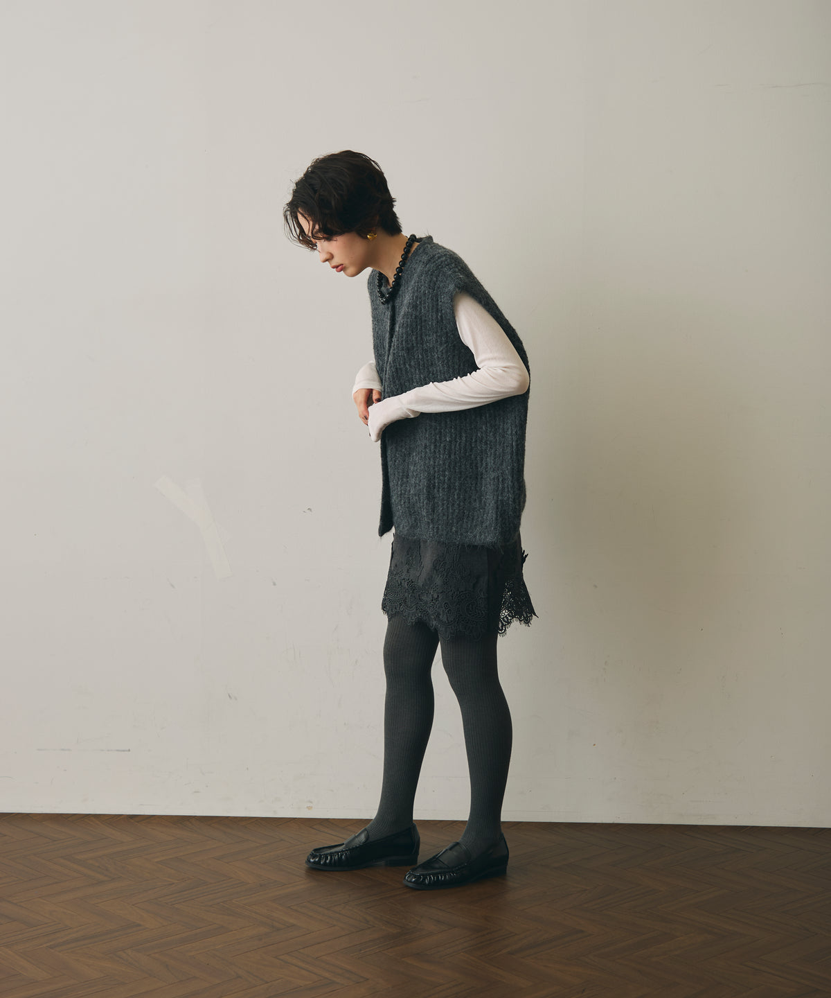 レースヘムトリムペンシルスカート