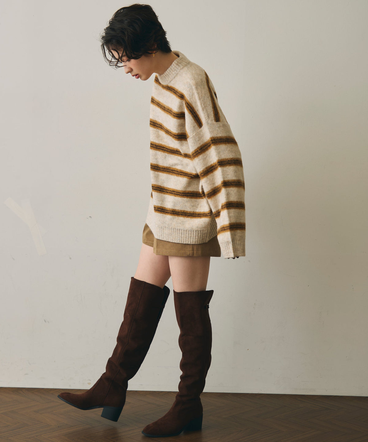 細コールショートパンツ