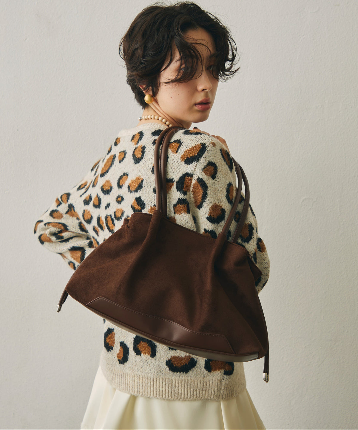 スウェードライクドレープショルダーBag