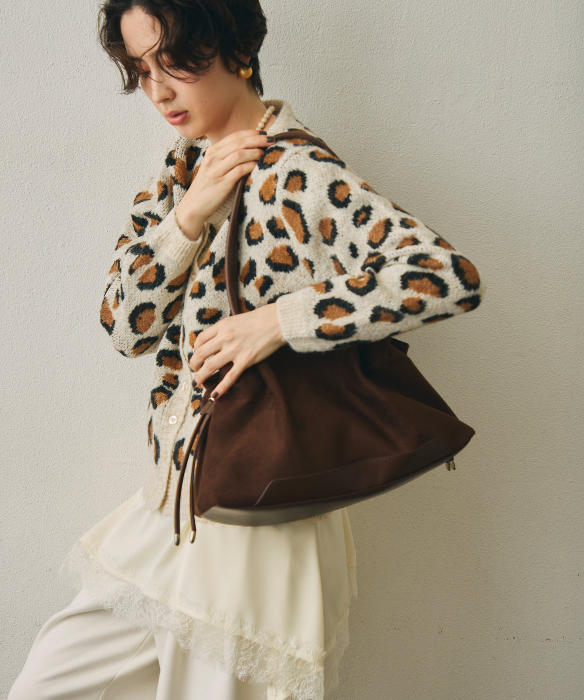 スウェードライクドレープショルダーBag