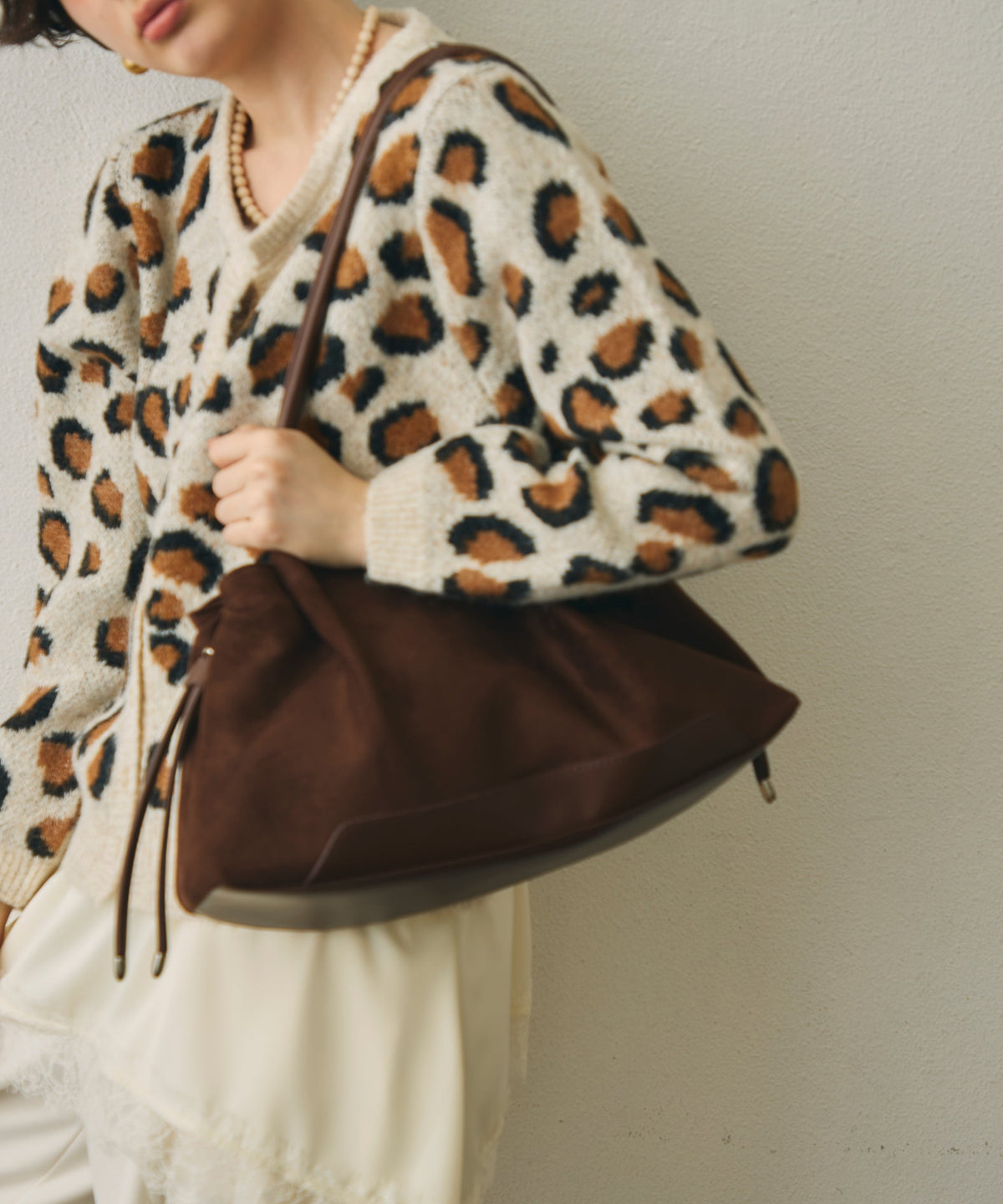 スウェードライクドレープショルダーBag
