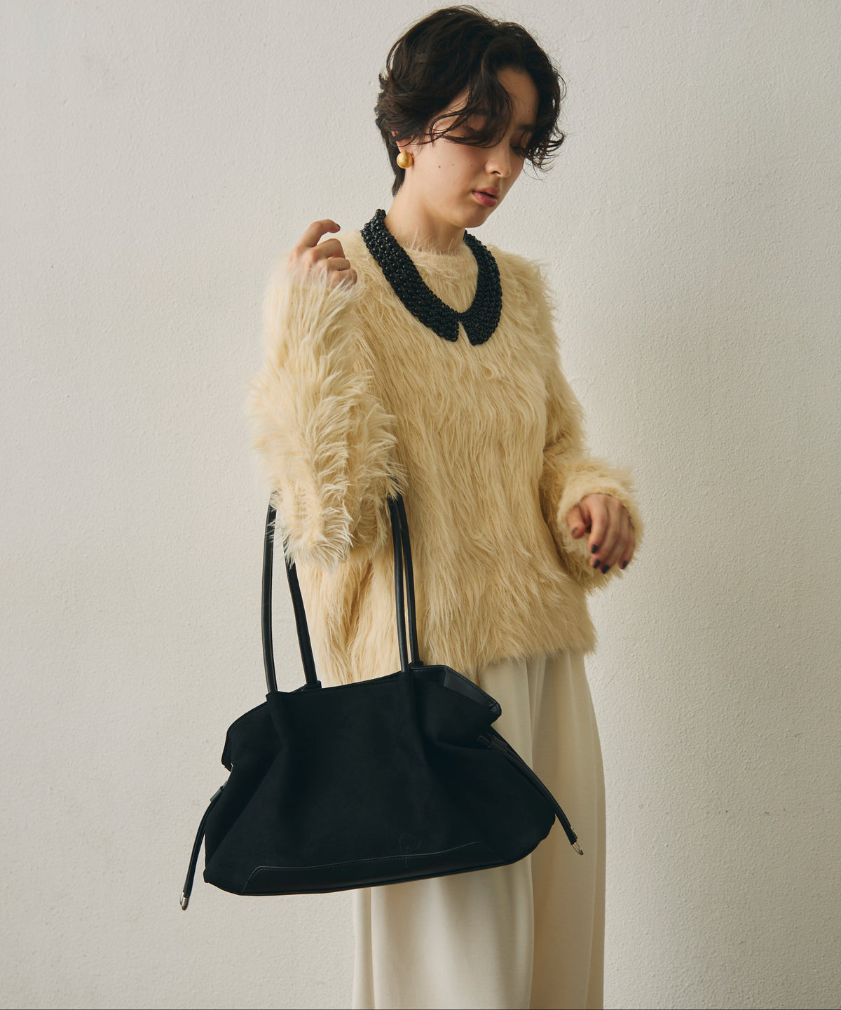 スウェードライクドレープショルダーBag