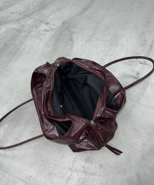 レザーライクビッグボストンBag
