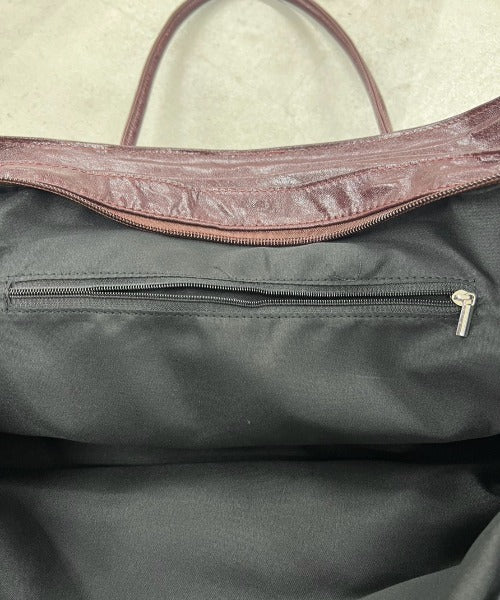 レザーライクビッグボストンBag
