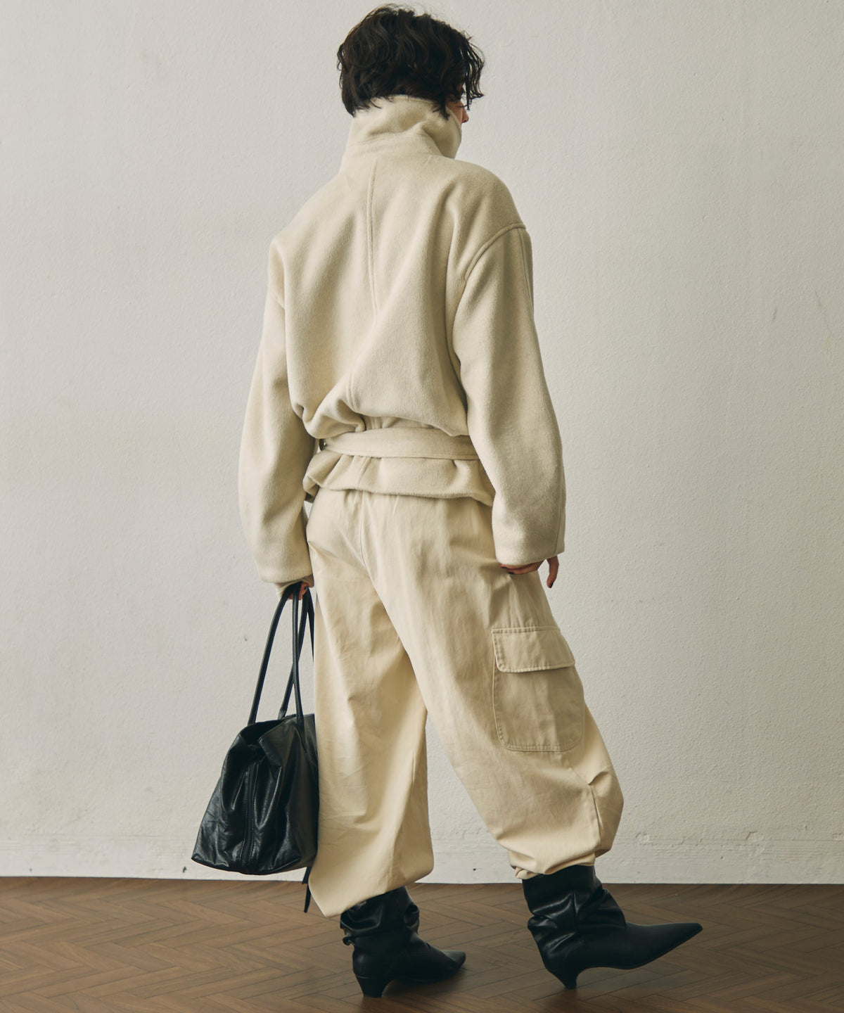 レザーライクビッグボストンBag