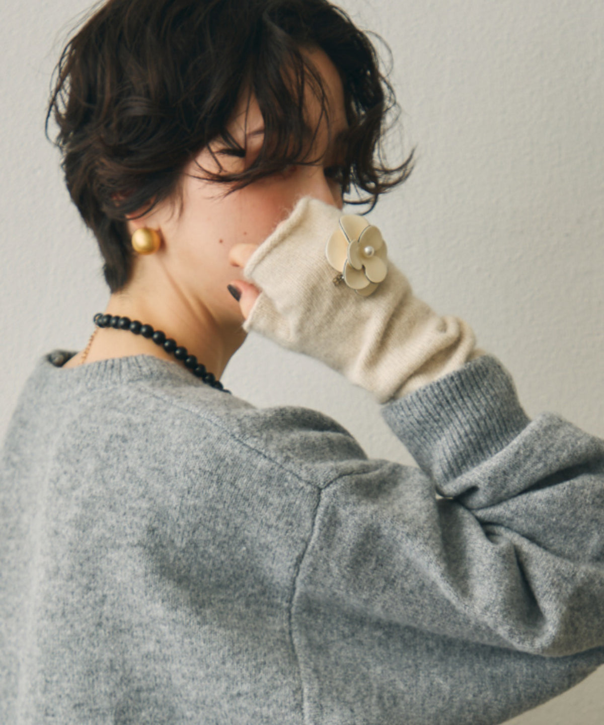 レジンカメリアブローチ(ヘアピン対応)