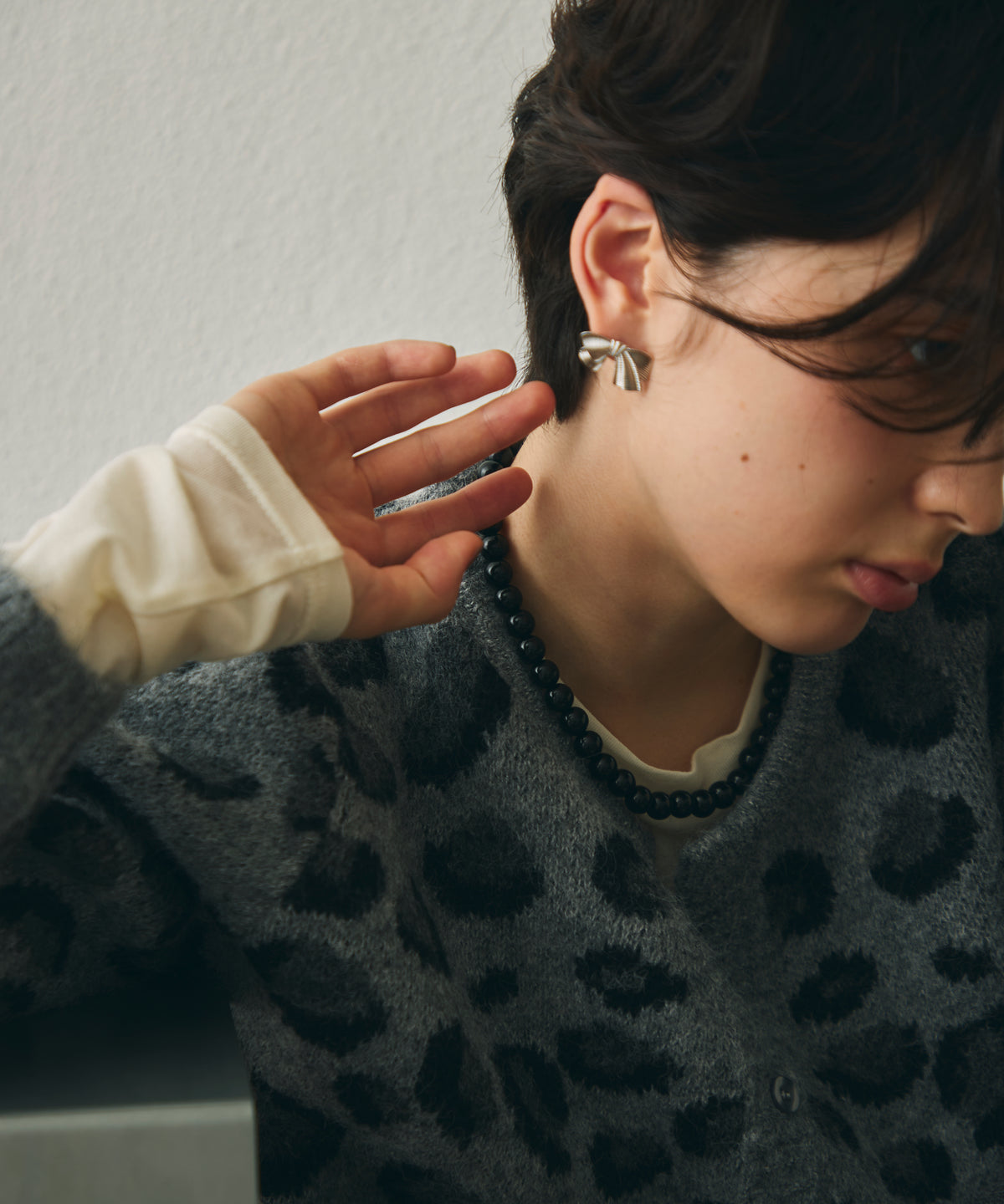メタルリボンピアス